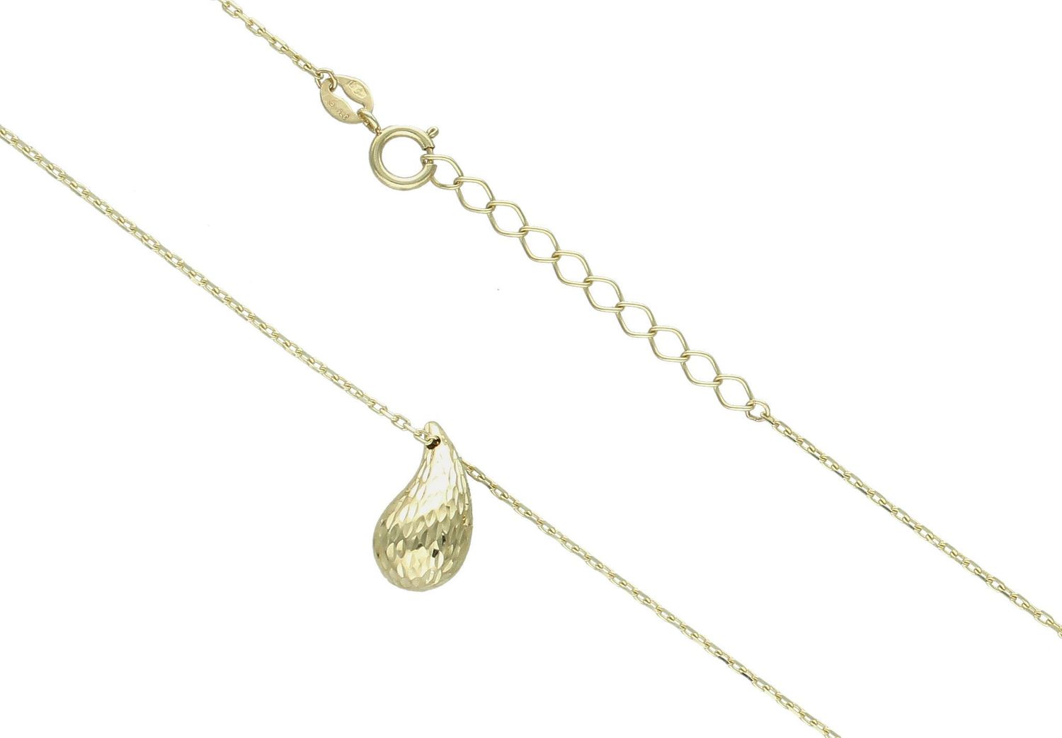 Złoty naszyjnik damski 375 mała kropla z ozdobnym grawerowaniem NA 3646A 375 (2).jpg